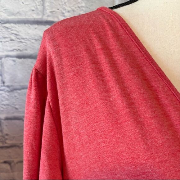 SHEIN Coral Ruffle V-Neck Blouse - Picture 3 of 5